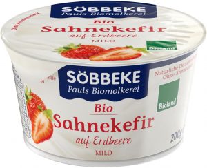 Kefir Kremowy z Truskawkami Bio 200 g - Sobbeke