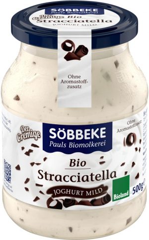 Jogurt Stracciatella 7,5% Bio 500 g (Słoik) - Sobbeke