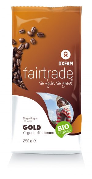 Kawa Ziarnista Yirgacheffe Arabica Etiopia Fair Trade Bio 250 g - Oxfam