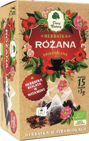 Herbatka Różana Piramidki Bio (15 x 3 G) - Dary Natury