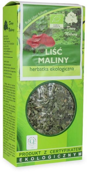 Herbatka Liść Maliny Bio 25 g - Dary Natury