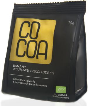 Banany w Surowej Czekoladzie Bio 70 g - Cocoa