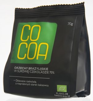 Orzechy Brazylijskie w Surowej Czekoladzie Bio 70 g - Cocoa