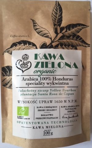 Kawa Zielona Mielona Honduras Organic 100 g - Cafe Mon Amour