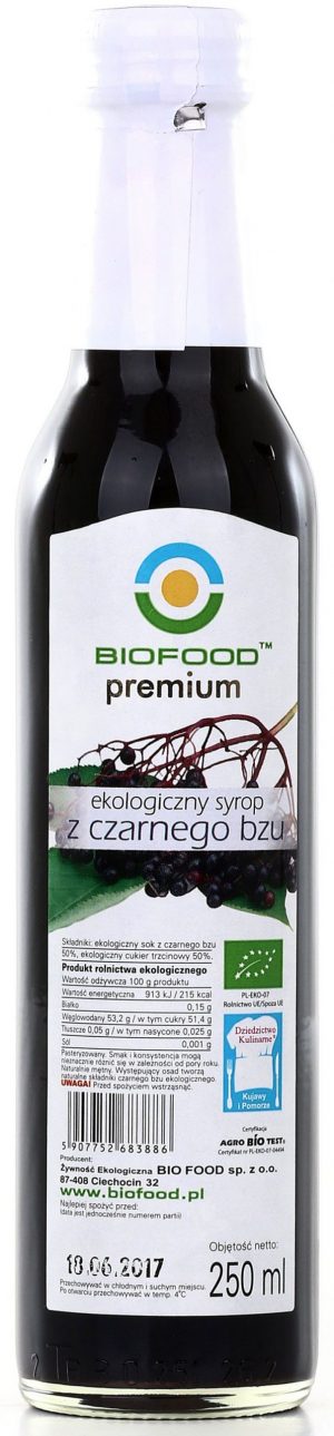 Syrop z Czarnego Bzu Bio 250 Ml - Bio Food