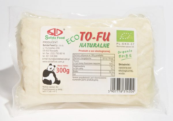 Tofu Naturalne Bio 300 g - Solida Food