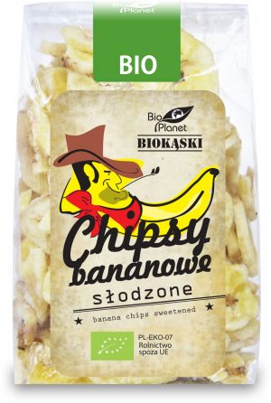 Chipsy Bananowe Słodzone Bio 150 g - Bio Planet