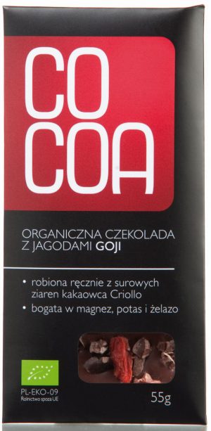 Czekolada Surowa z Jagodami Goji Bio 50 G-Cocoa