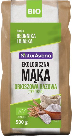 Mąka Orkisz. Razowa Typ 1850 Bio 500 g - Naturavena