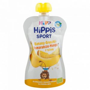 Hipp Mus Sport Banan-Gruszka-Pomarańcza-Mango z Ryżem Bio - Po 1 Roku