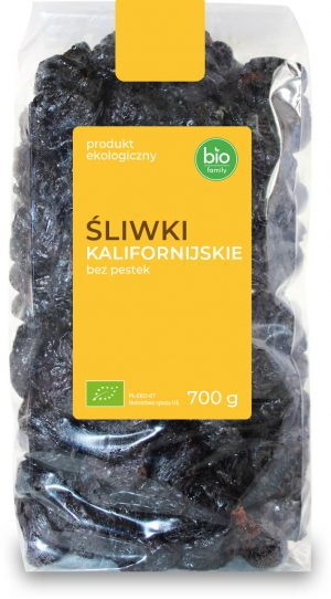 Śliwki Kalifornijskie Bez Pestek Bezglutenowe Bio 700 g - Bio Family
