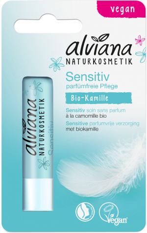Balsam Do Ust Sensitive z Bio Rumiankiem i Bio Nagietkiem, Bezzapachowy 4,5 g
