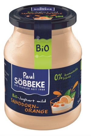 Jogurt Kremowy Pomarańcza - Rokitnik (3,8 % Tłuszczu w Mleku) Bio 500 g (Słoik) - Sobbeke