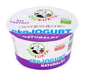 Jogurt Naturalny Bez Laktozy Bio 180 g - Eko Łukta