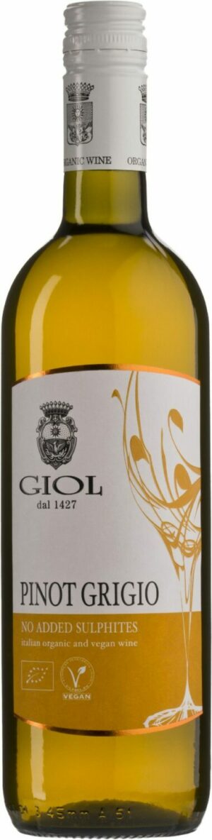 Wino Pinot Grigio Bez Dodatku Siarczynów Białe Wytrawne Bio 0,75 l (Włochy)